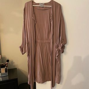 Dusty rose sweater jacket